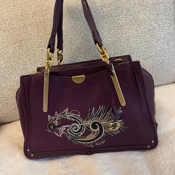 Coach 1941 Dreamer with Tattoo Feather Chelsea Champlain 36914 Plum - Picture 11 of 15